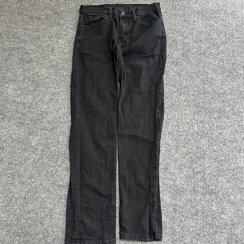 Levi's Jeans Mens Size 29x30 Black Straight Leg Denim Casual Classic Stretch